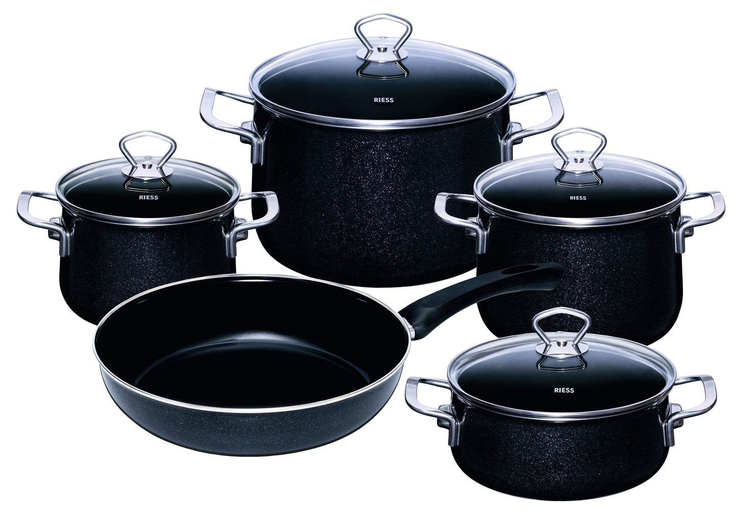 Emaille - Set 5-tlg. Nouvelle - Black Magic Extra Stark